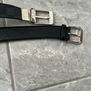 Dior and Louis Vuitton Men’s belts. Size 95 on LV and 100 on Dior.